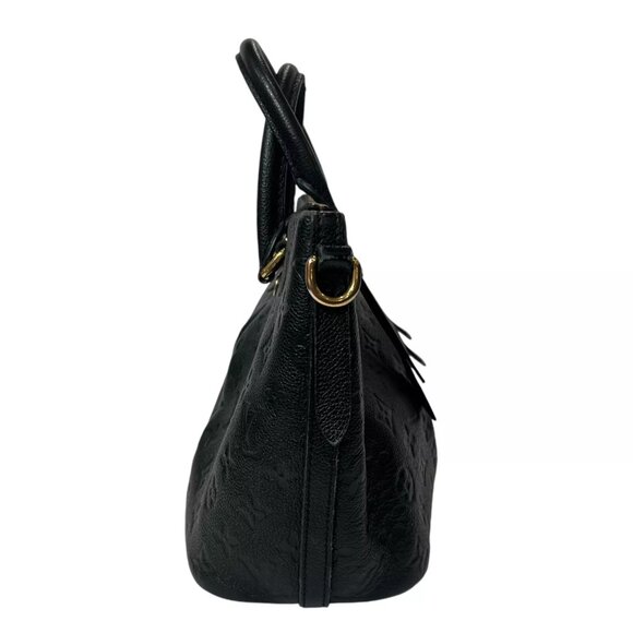 $2800 LOUIS VUITTON Black Monogram Empreinte Mazarine PM 2016 France AS IS - Picture 5 of 16